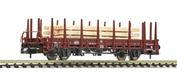 Fleischmann 6660059 - N - Steckrungenwagen mit Schnittholz-Ladung, DB, Ep. III